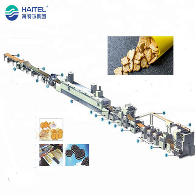 220V / 380V স্বয়ংক্রিয় Oreo স্যান্ডউইচ বিস্কুট মেশিন লাইন 2000kgs